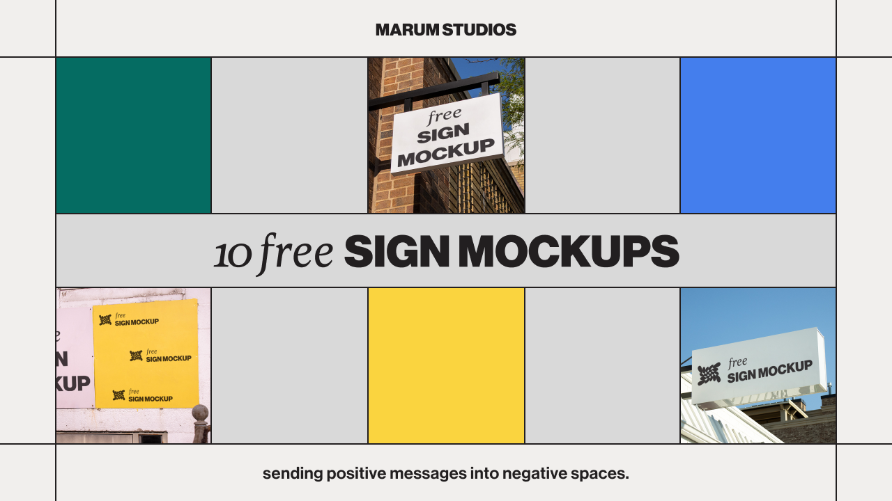 Free Sign Mockups [pt. 1]