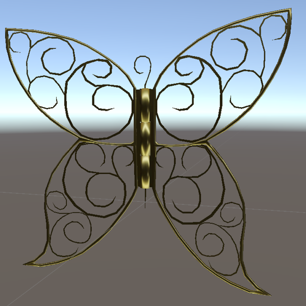 VRC Brass Butterfly Pin
