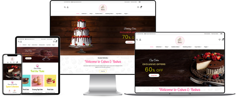 Bakins | Shopify Cake Shop, Bakery Theme