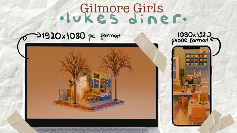 Luke's Diner wallpaper set