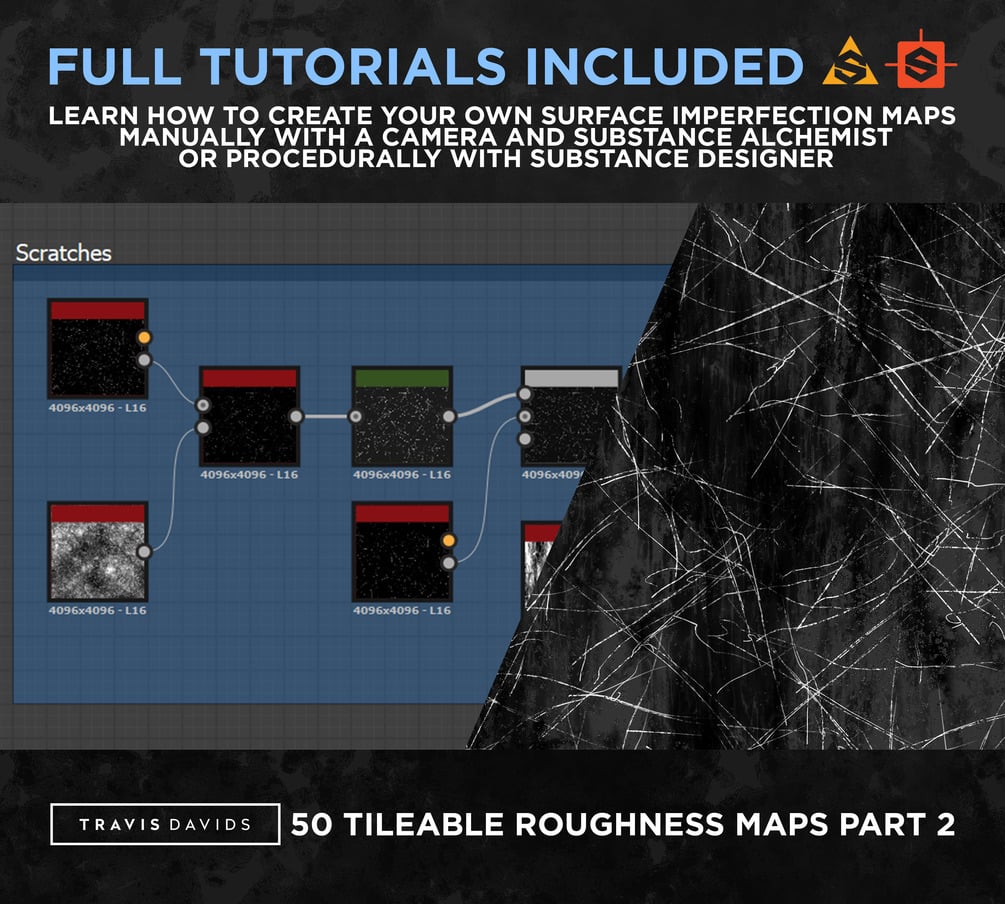 50 Metal Stencil Imperfection Seamless (Roughness Map) - Blender