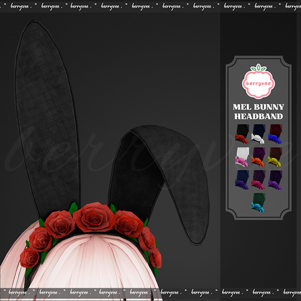 🍓; MEL BUNNY HEADBAND | RIGGED | VRCHAT ASSET