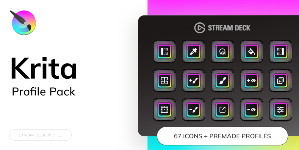 Krita Profiles for Stream Deck | Productivity Icons