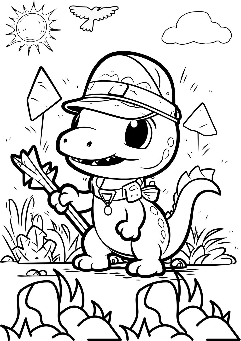 coloring-book-dinosaur