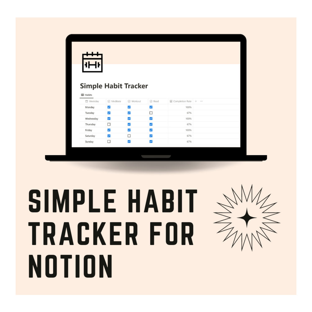 Simple Habit Tracker for Notion