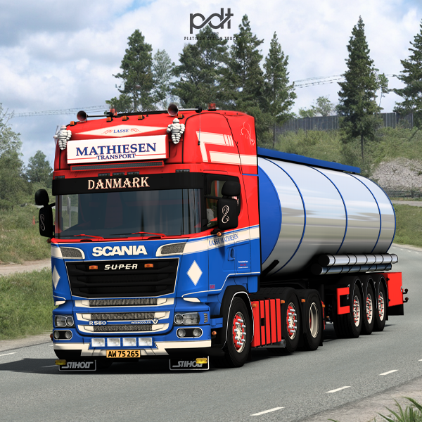 Scania R580 + Trailer "Mathiesen transport" by PlatinumDesignTruck