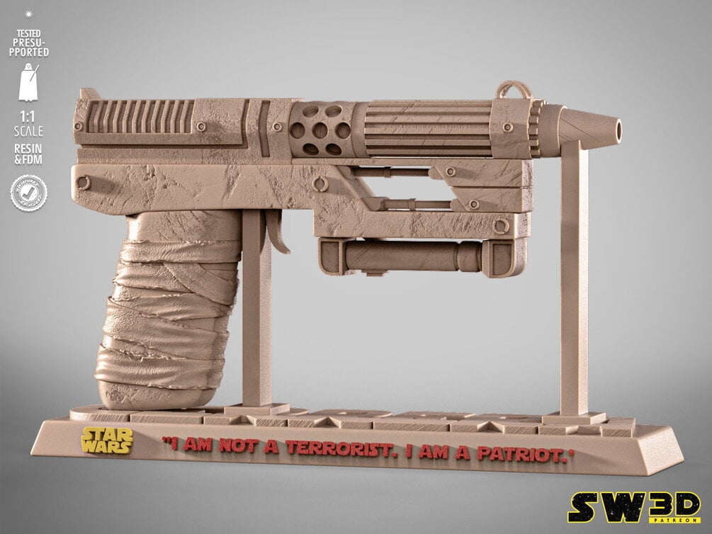 SW3D October 2025 Term: Saw Gerrera Blaster - Star Wars 3D Models - Tested and Ready for 3D printing