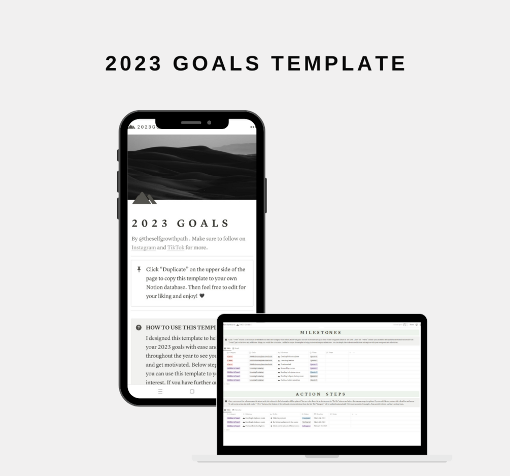 2023 Goal Planner By theselfgrowthpath