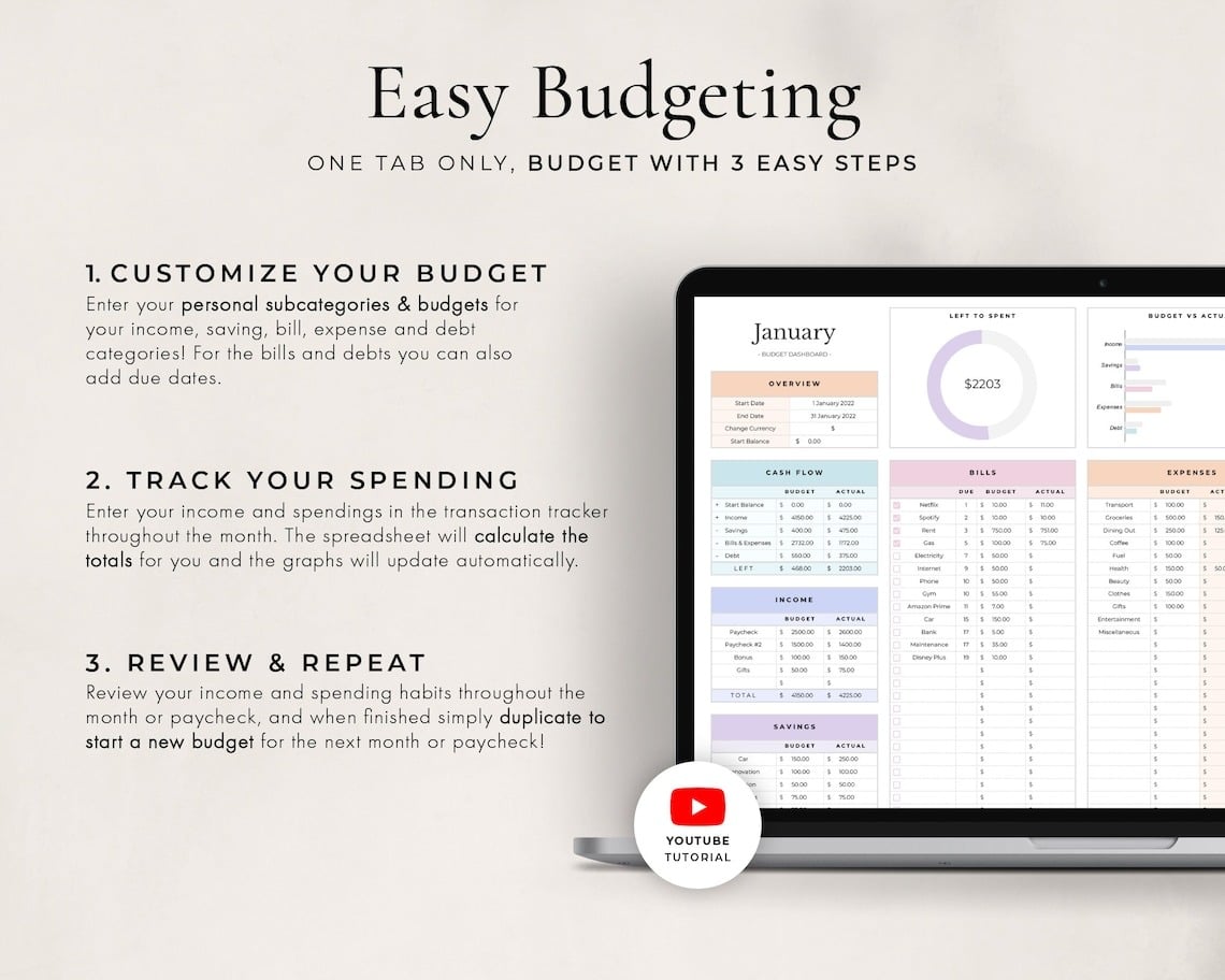 BUDGET PLANNER SPREADSHEET