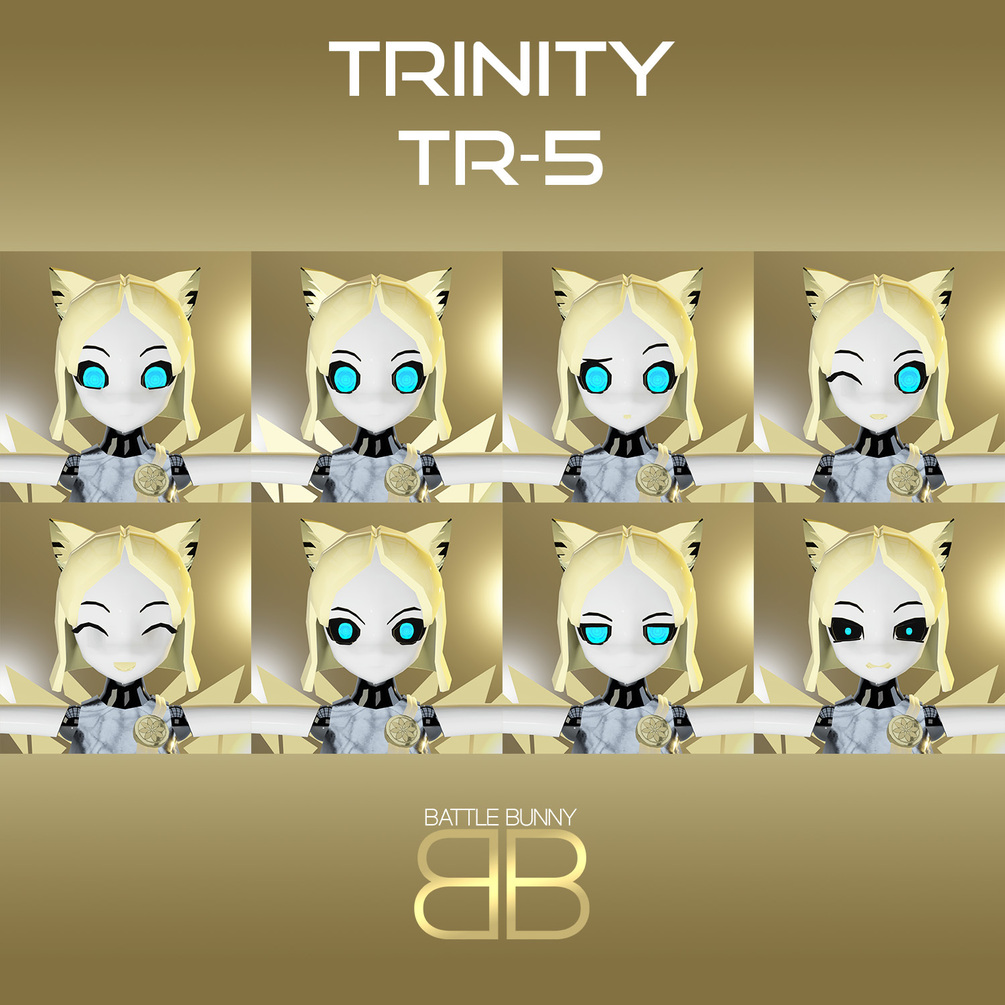 Original 3D Model] TRINITY TR5 Neko Angel Robot VRChat Avatar