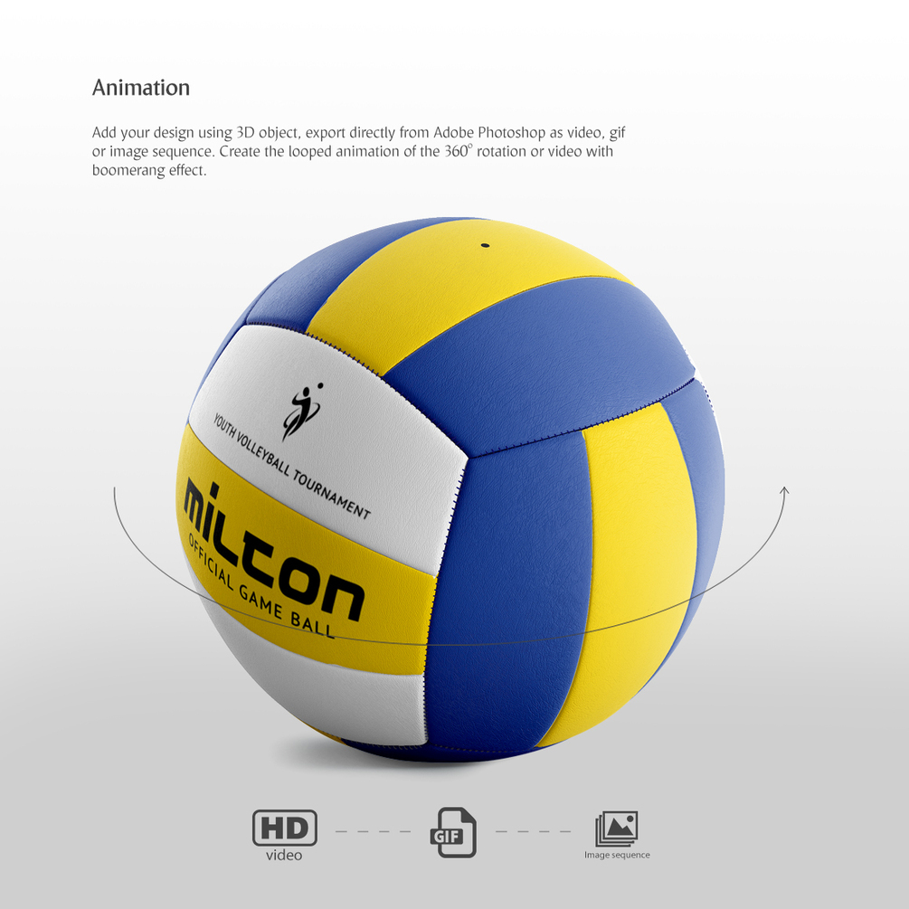 Volleyball Ball Animated Mockup