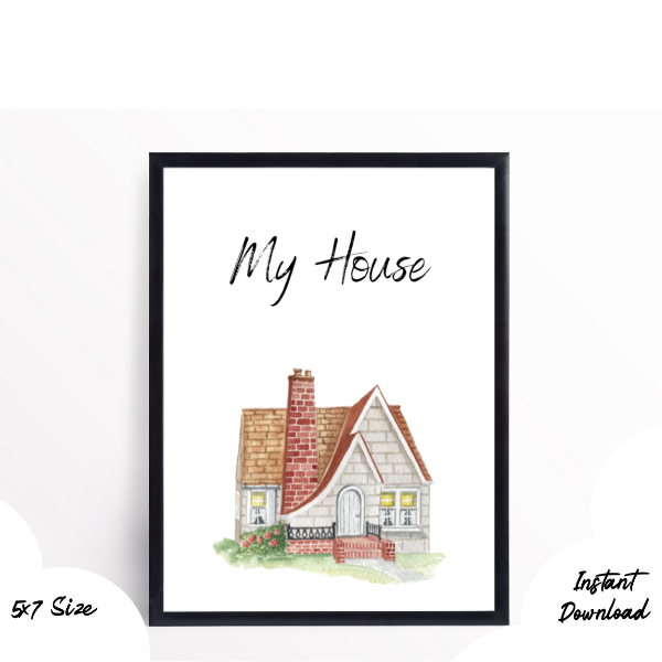Wall Art Prints, New Home Gift 5x 7" Sizes Home Décor Anniversary
