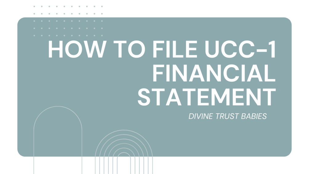 HOW TO FILE A UCC1 FINANCING STATEMENT STUDY SESSION REPLAY