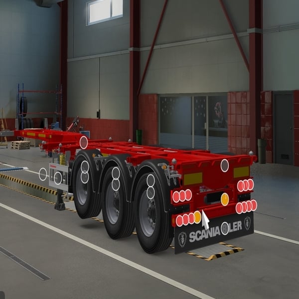 [markers, rear mudflaps, rear bumper tuning part] DLC Kässbohrer trailer slots by WC007 D3SIGN