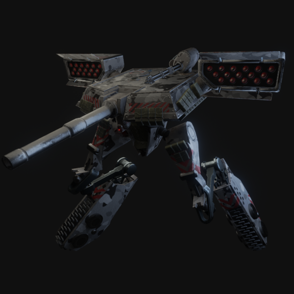 Tank Mecha .FBX, .blend, .unitypackage, animations