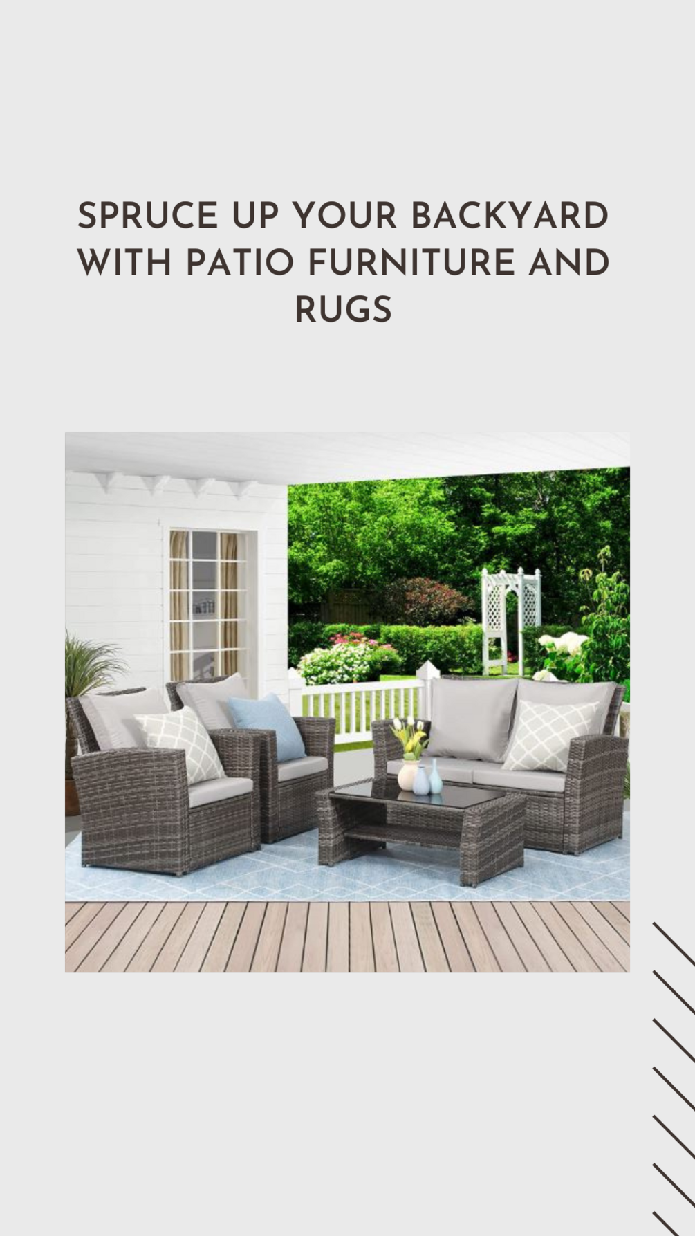 Spruce Up Your Backyard with Patio Furniture and Rugs