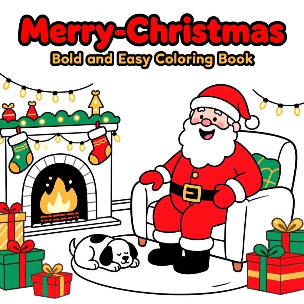 Merry-Christmas Bold and Easy Coloring Book pdf