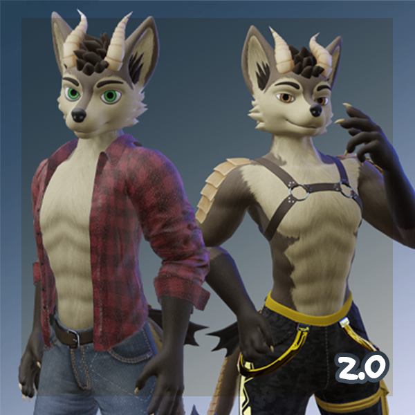 Drolf (VRChat Avatar) Dragon Wolf Hybrid