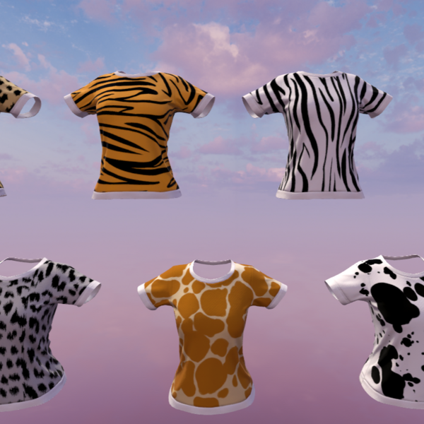 Animal Print T-Shirt Textures - Winterpaw FemCanine (Free)