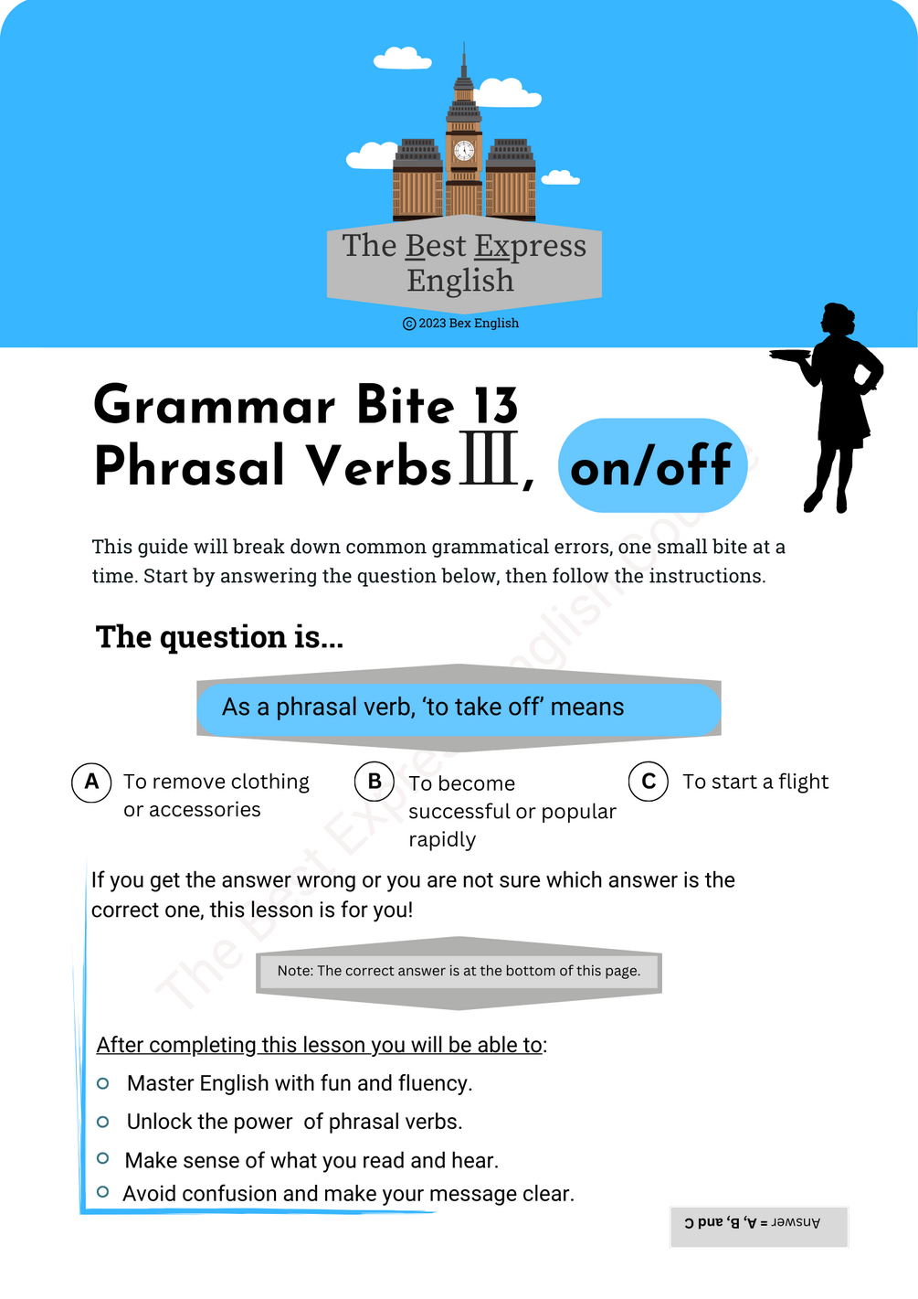 Laugh & Learn English Grammar Bites, 13 on/off