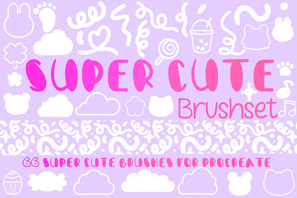 Procreate Brushes Procreate Stamps, kawaii Brushset, Cute Procreate