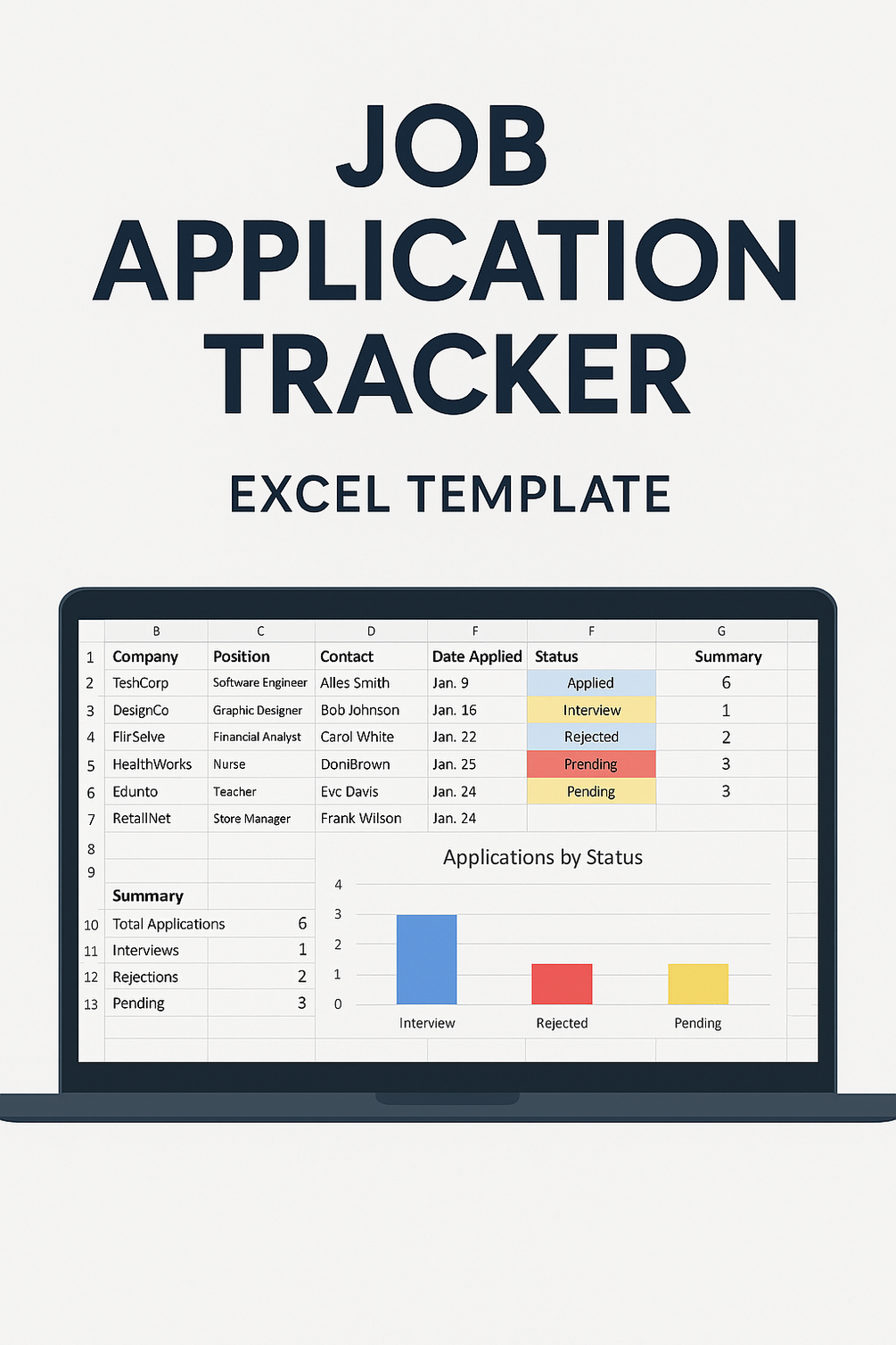 Job Application Tracker – Excel Template