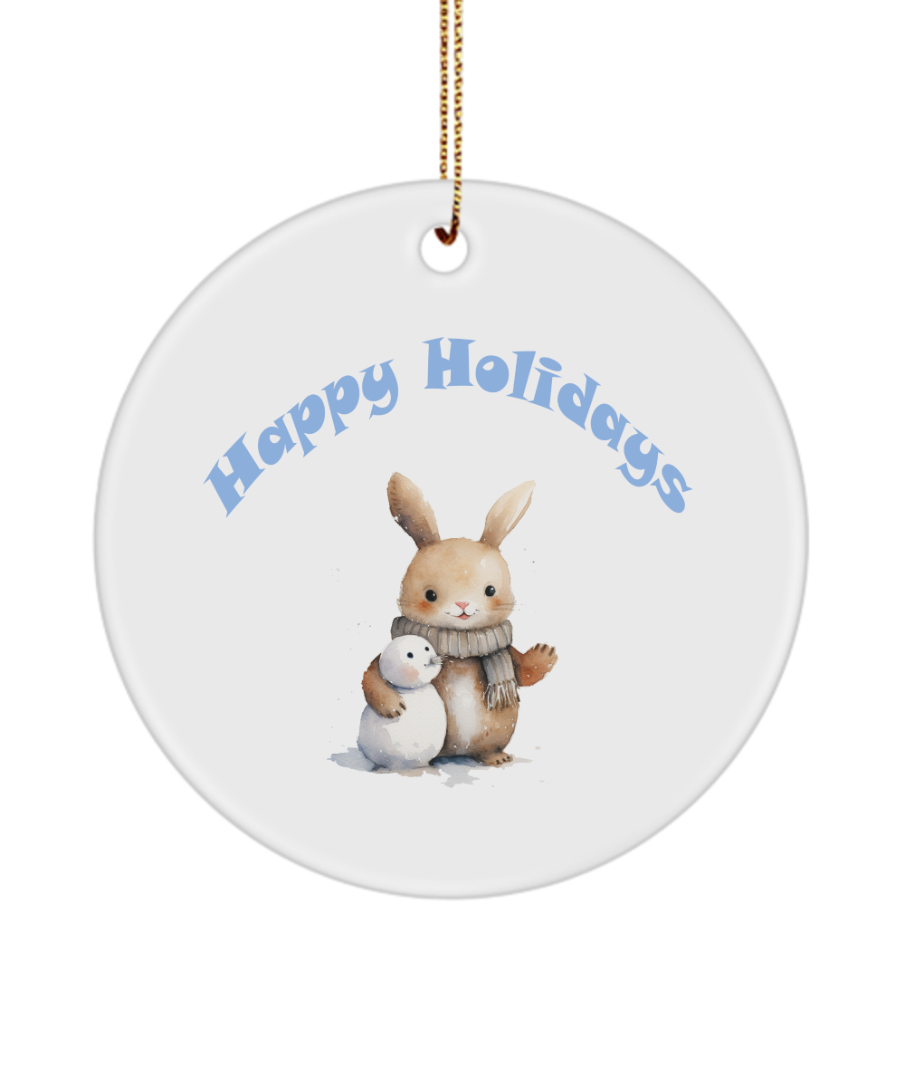 Bunny Rabbit Christmas Ornament - Keepsake Gift For New Pet Or Memorial - View #2