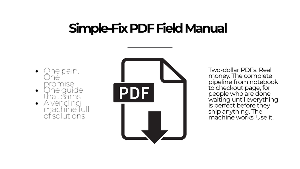 Simple-Fix PDF Field Manual Preview