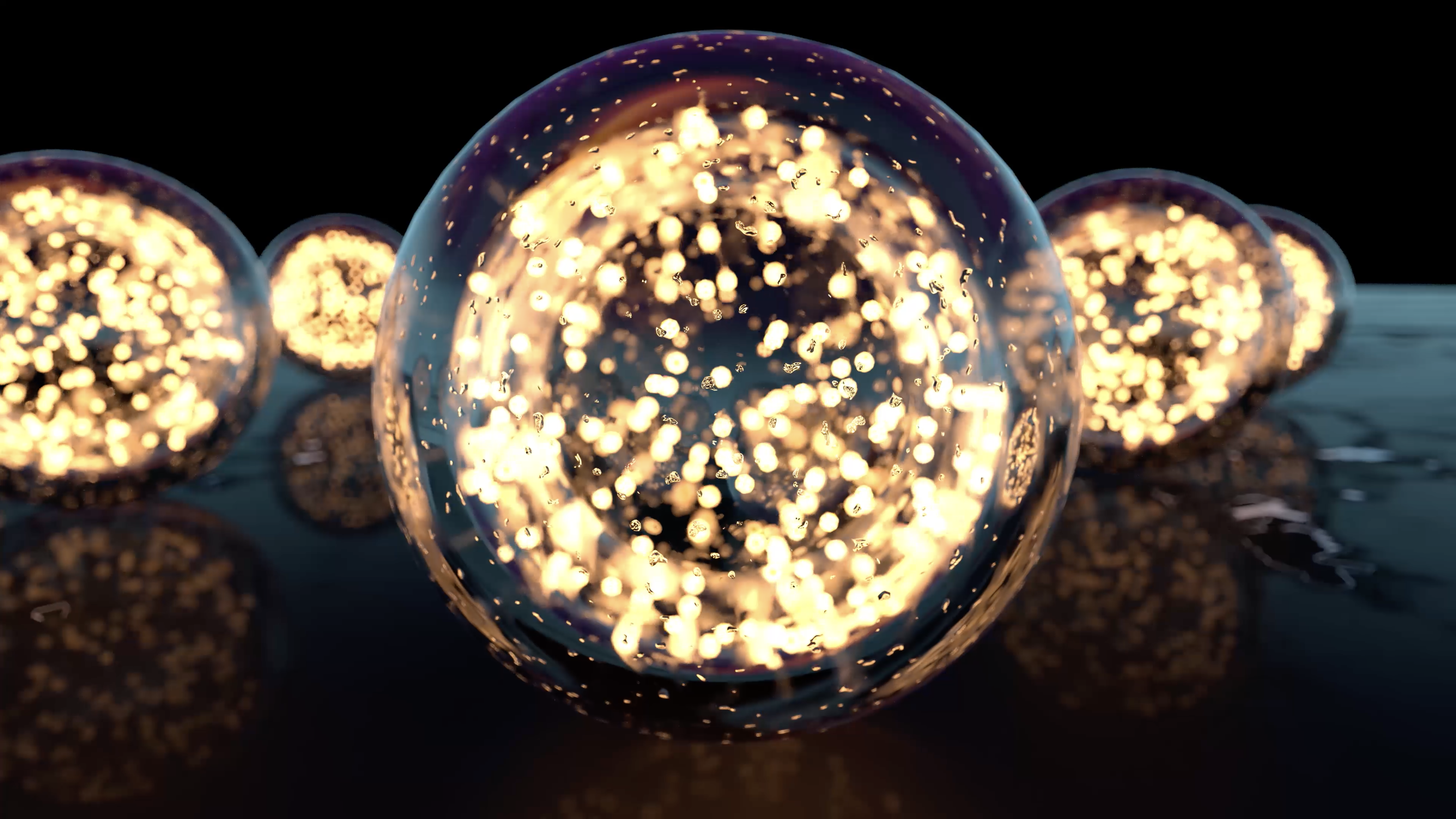 Glass Spheres & Embers: a frame from the loop.