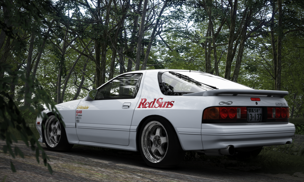 Initial D Ryosuke Takahashi RX7 RX-7 FC3S Redsuns 1st Stage 