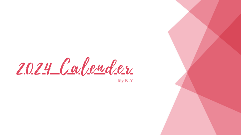 Printable calendar pink digital download