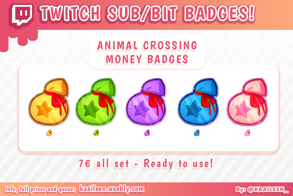 Minimal Twitch Bit Badges - 10 Pack Twitch Bit Badges