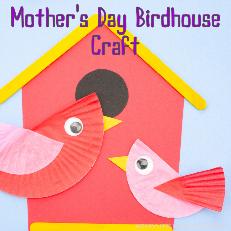 Mother's Day Birdhouse Craft Template