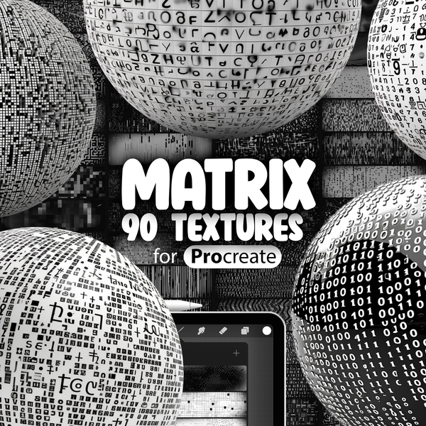 90 Procreate Matrix Textures Collection by ProCreativeBreeze