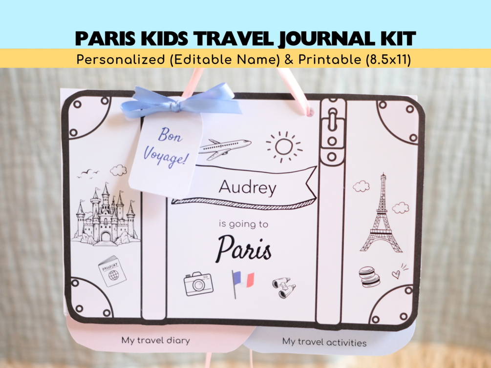 Paris Kids Travel Journal Kit