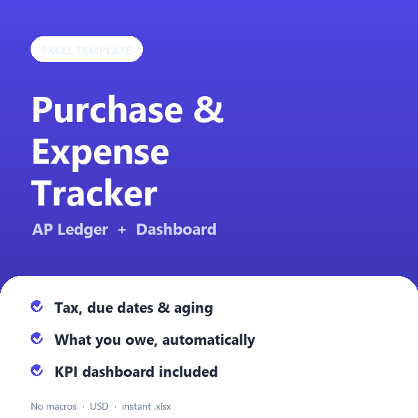 Purchase & Expense Tracker