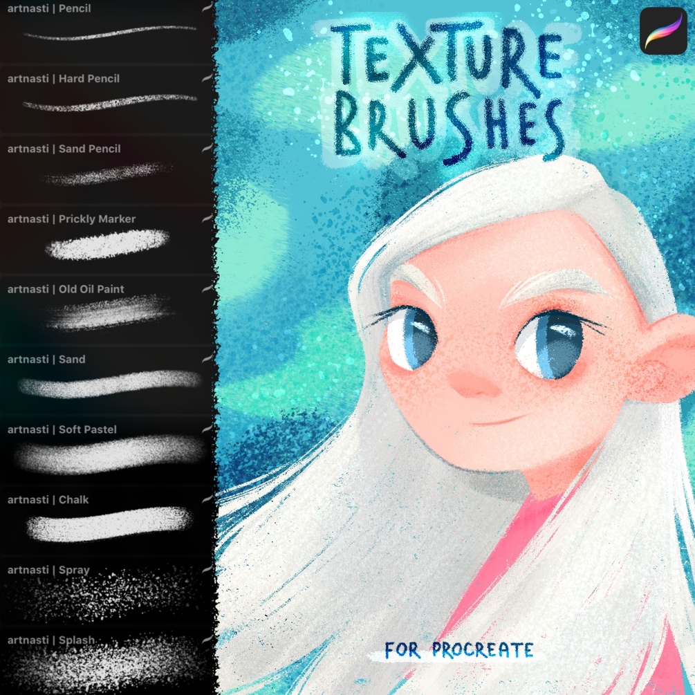 Texture Brush Pack for Procreate by Artnasti