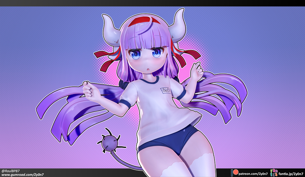 Kanna render & 3d model set (+.pmx&.sfm&.blend&vrc avatar&blend*)