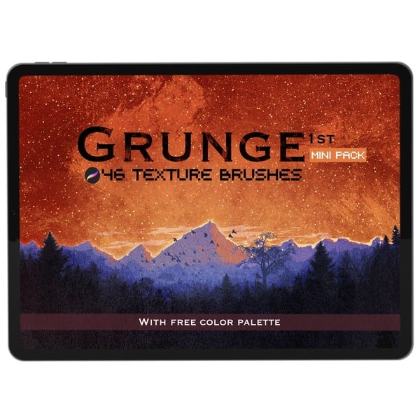 Procreate Grunge Texture Brush V.1 - Procreate Brush Pack