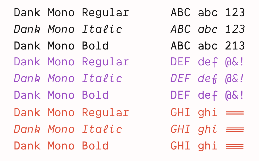 Dank Mono: The coding typeface for aesthetes