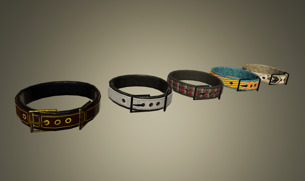 Stylish Stitched Collar w/ Pendant Option