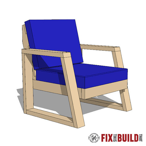 2x4 modern best sale adirondack chair