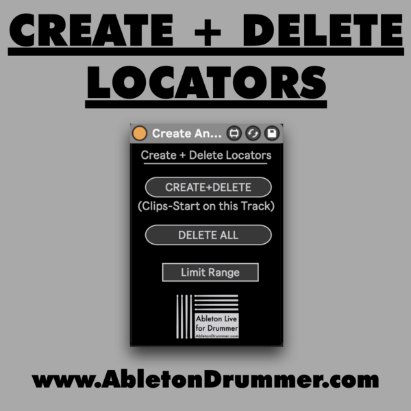 Create and Delete Locators in Ableton Live's Arrangement - Max for Live devices