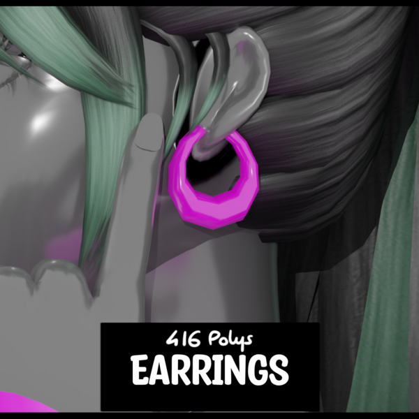 FREE Simple Earrings - (VrChat Asset)