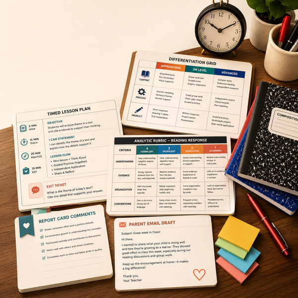You need tomorrow's lesson, differentiated three ways.
