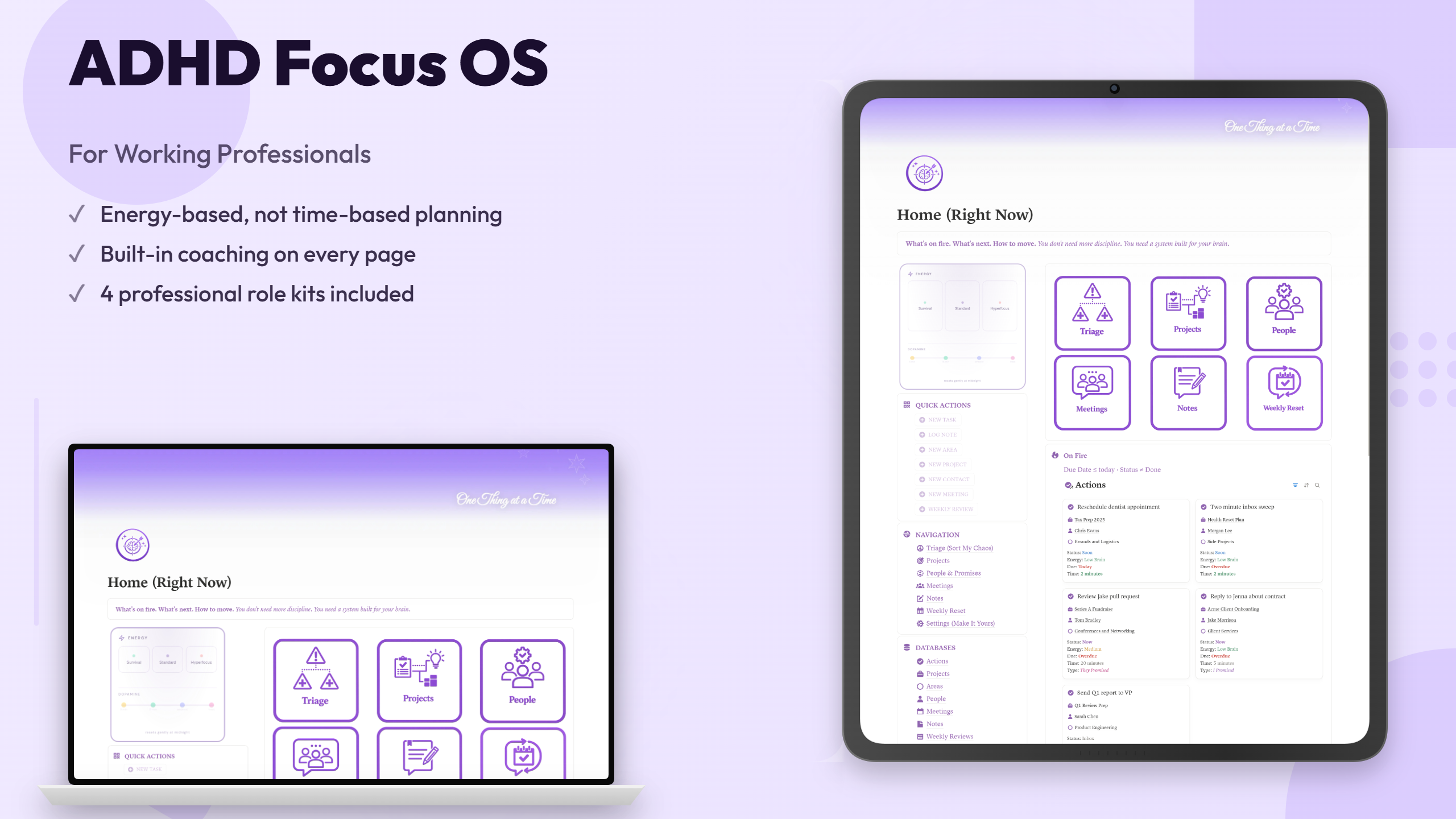 ADHD Focus Planner for Working Professionals