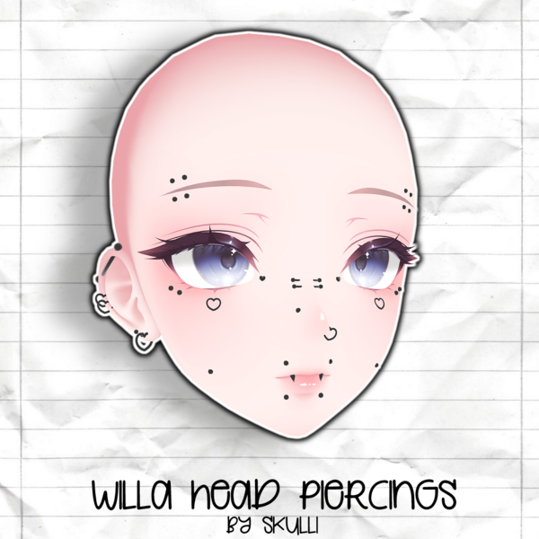//★ Willa Head Piercings - VRChat Asset