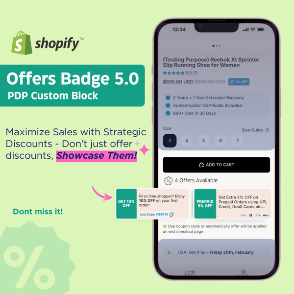 Shopify Eye-Catching Custom Offers Badges!