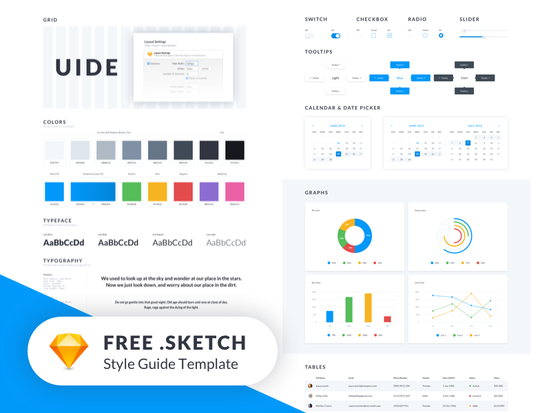 UI Style Guide Template - Freebie Supply