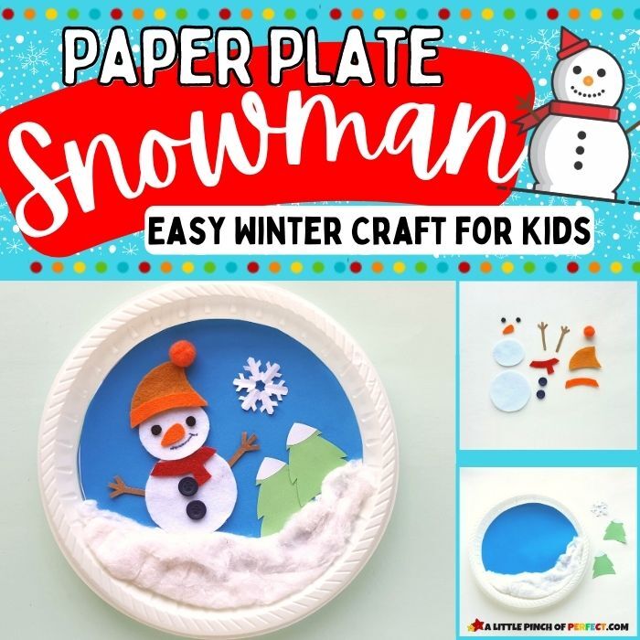 Paper Plate Snowman: Easy Kids Winter Craft